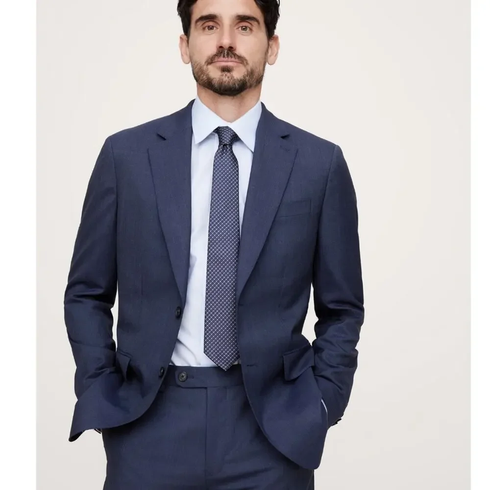 Banana Republic Men's Tailored Slim Fit Wool Blend Suit Blazer - 46R